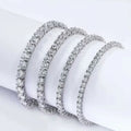 NUOYA 3/4/5MM Iced Out Diamond Tennis Bracelets Gold Silver Plated Brass Man Zircon Cubic Zirconia Tenis Bracelets for Men Women - 1