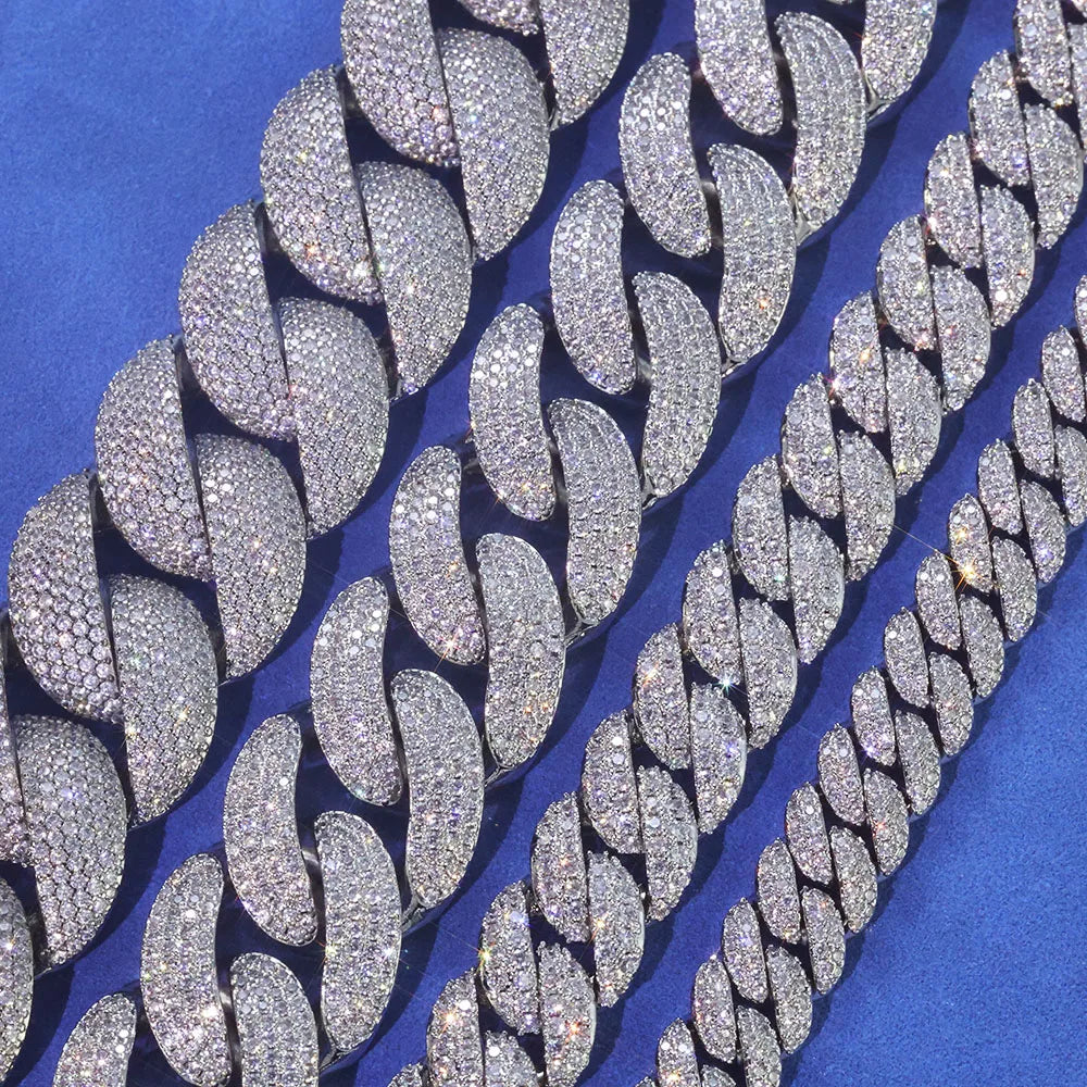 【10mm-20mm 極太】アイスアウト キューバンリンクチェーン - Bling CZ Stone / Gold Plated - 3