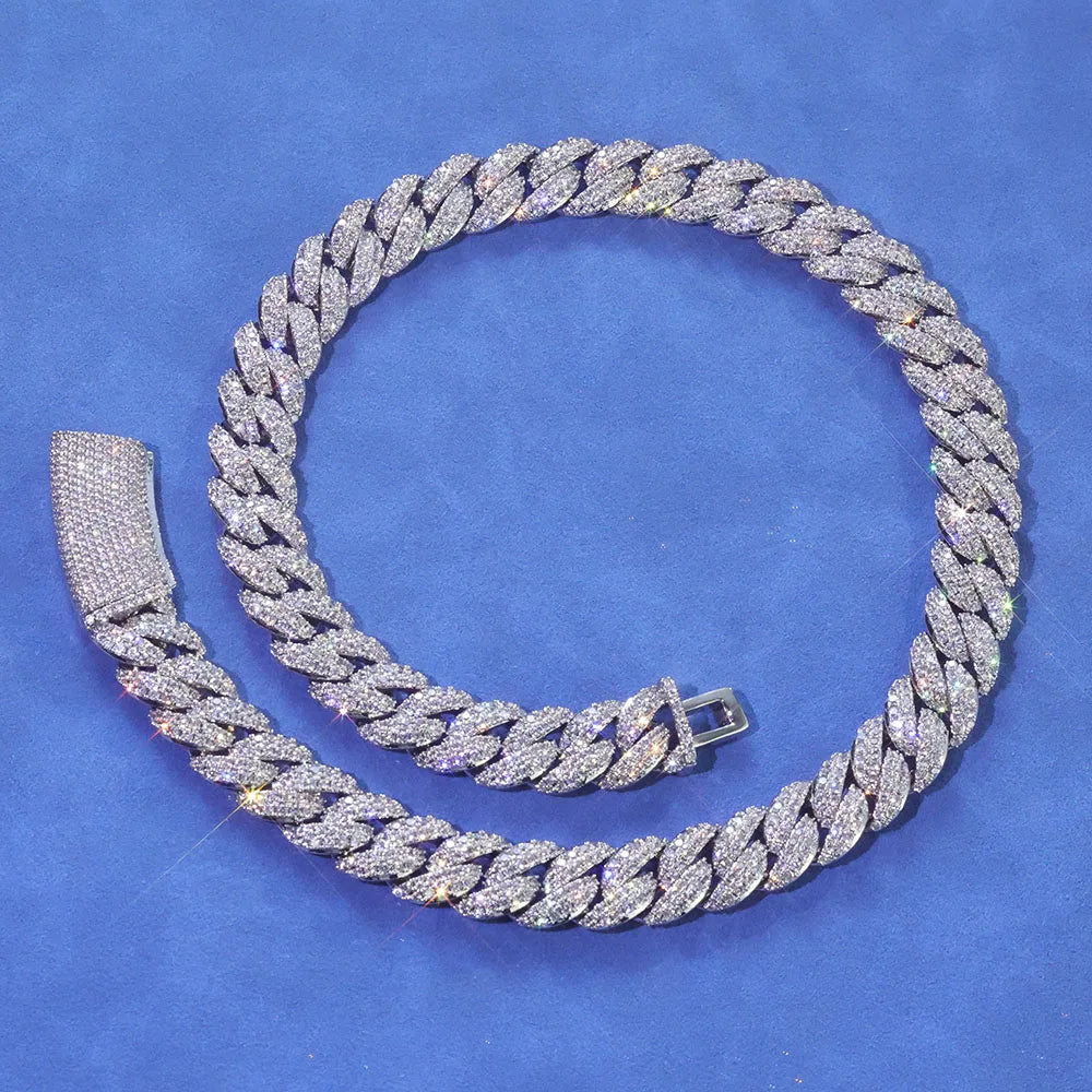 【10mm-20mm 極太】アイスアウト キューバンリンクチェーン - Bling CZ Stone / Gold Plated - 6