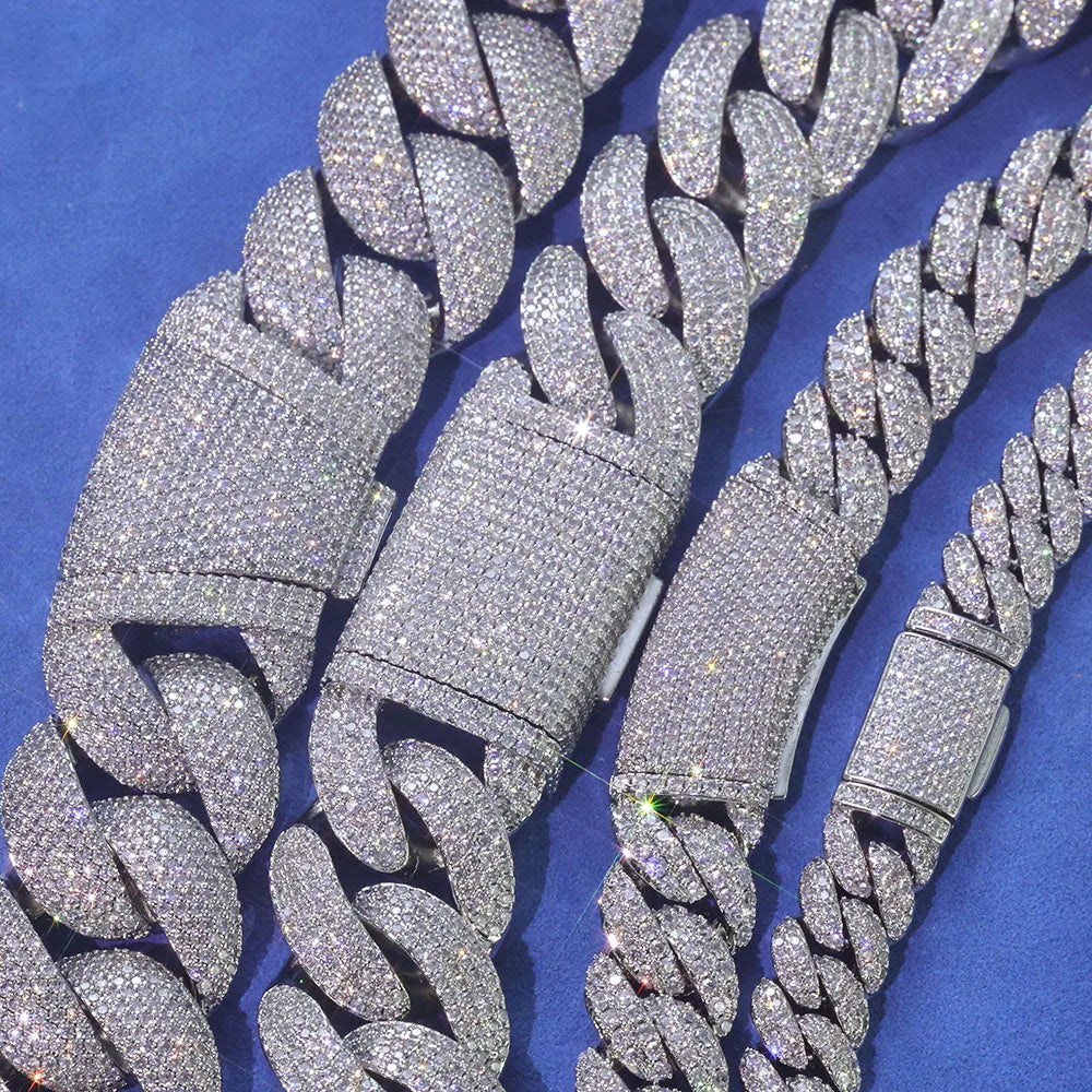 【10mm-20mm 極太】アイスアウト キューバンリンクチェーン - Bling CZ Stone / Gold Plated - 4