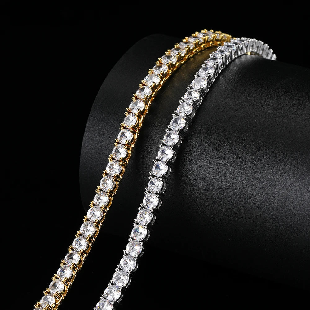 3mm Iced Out Tennis Chain Bracelet - 2