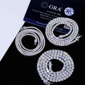 VVS Moissanite Tennis Chain Bracelet 2-6mm - 1
