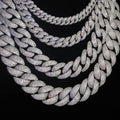 【10mm-20mm 極太】アイスアウト キューバンリンクチェーン - Bling CZ Stone / Gold Plated - 1
