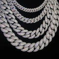 10-24mm Iced Out Cuban Link Chain Bracelet - 1