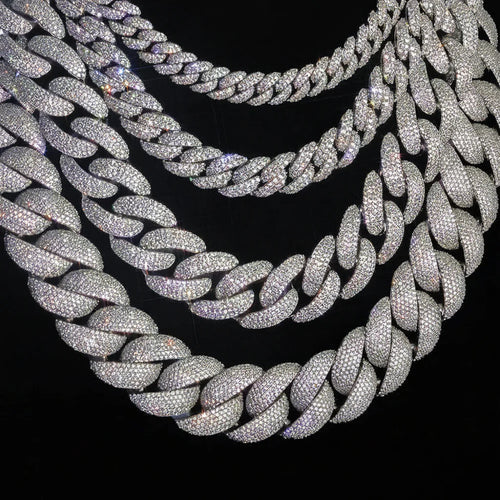 10-24mm Iced Out Cuban Link Chain Bracelet - 1