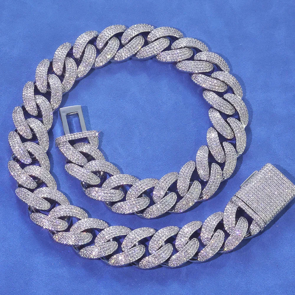 【10mm-20mm 極太】アイスアウト キューバンリンクチェーン - Bling CZ Stone / Gold Plated - 5